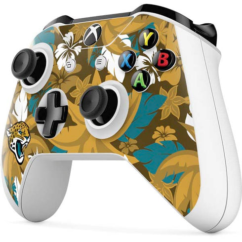 NFL Jacksonville Jaguars Tropical Print Xbox One S All-Digital Edition Bundle Skin