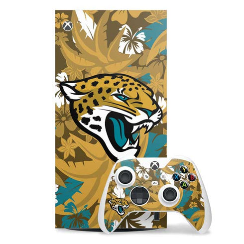 NFL Jacksonville Jaguars Tropical Print Xbox Series X Skins