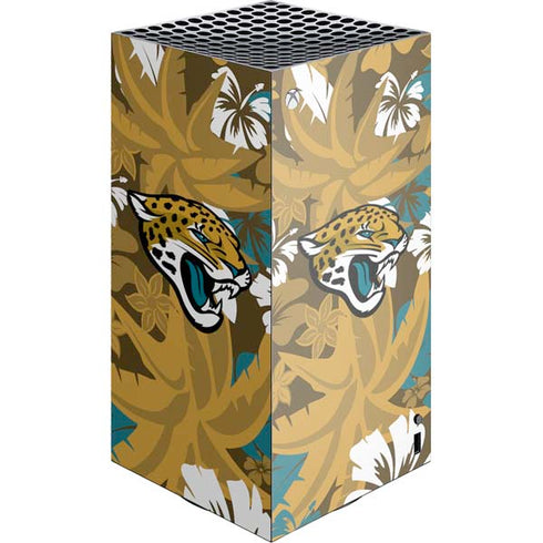 NFL Jacksonville Jaguars Tropical Print XBox Series X Digital Edition Console Skin