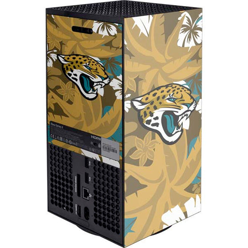 NFL Jacksonville Jaguars Tropical Print XBox Series X Digital Edition Console Skin