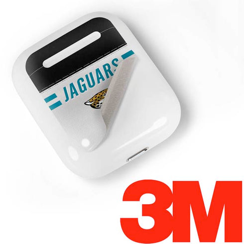 NFL Jacksonville Jaguars White Striped Apple AirPods Skin