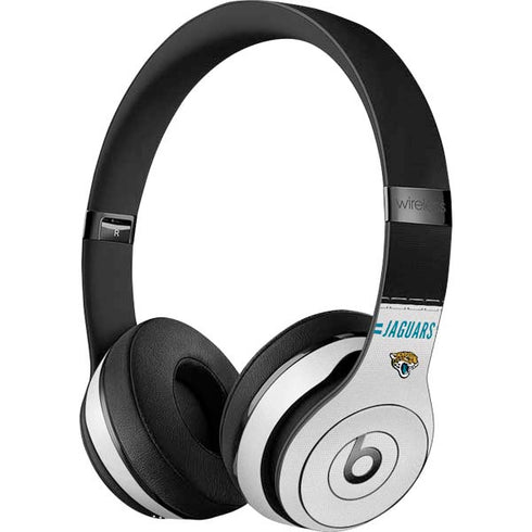 NFL Jacksonville Jaguars White Striped Beats Solo 3 Wireless Skin