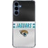 NFL Jacksonville Jaguars White Striped Galaxy A35 5G Clear Case