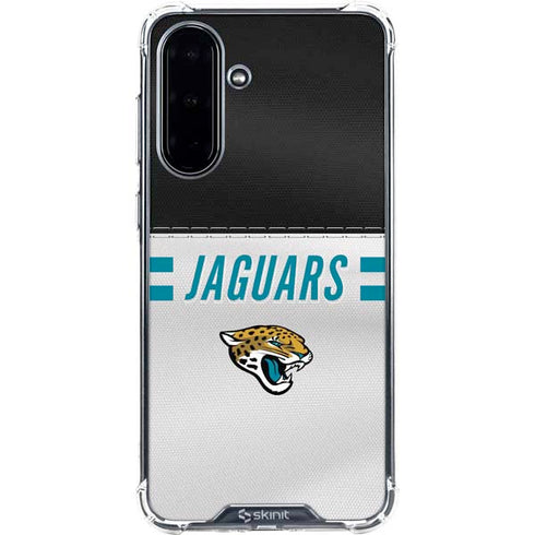 NFL Jacksonville Jaguars White Striped Galaxy A36 5G Clear Case