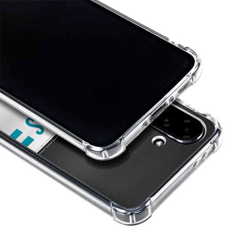 NFL Jacksonville Jaguars White Striped Galaxy A36 5G Clear Case