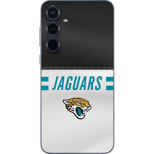 NFL Jacksonville Jaguars White Striped Galaxy A36 5G Skin