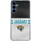 NFL Jacksonville Jaguars White Striped Galaxy A55 5G Clear Case