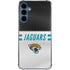NFL Jacksonville Jaguars White Striped Galaxy A55 5G Clear Case