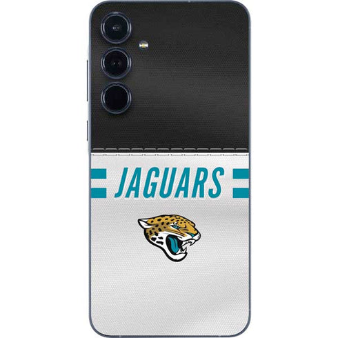 NFL Jacksonville Jaguars White Striped Galaxy A55 5G Skin