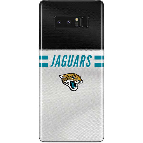 NFL Jacksonville Jaguars White Striped Galaxy Note 8 Skin
