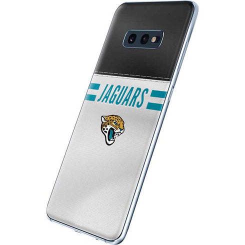 NFL Jacksonville Jaguars White Striped Galaxy S10e Skin