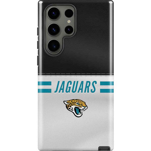 NFL Jacksonville Jaguars White Striped Galaxy S23 Ultra Pro Case