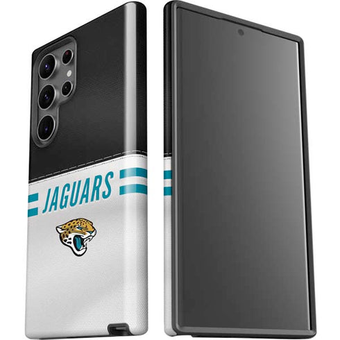 NFL Jacksonville Jaguars White Striped Galaxy S23 Ultra Pro Case