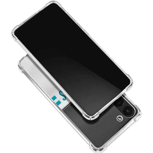 NFL Jacksonville Jaguars White Striped Galaxy S24 FE Clear Case