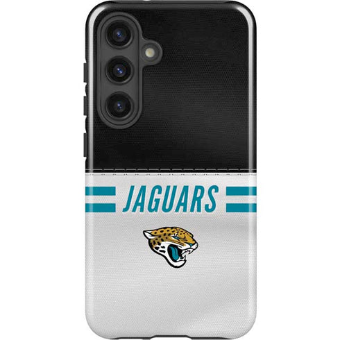 NFL Jacksonville Jaguars White Striped Galaxy S25 Impact Case