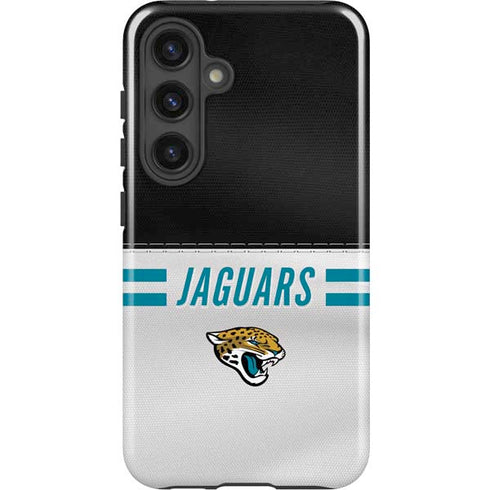 NFL Jacksonville Jaguars White Striped Galaxy S25 Plus Impact Case