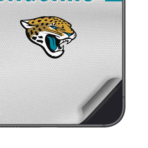 NFL Jacksonville Jaguars White Striped Galaxy S25 Plus Skin