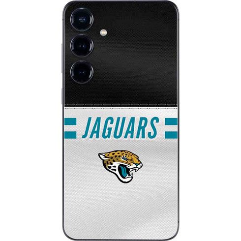 NFL Jacksonville Jaguars White Striped Galaxy S25 Skin