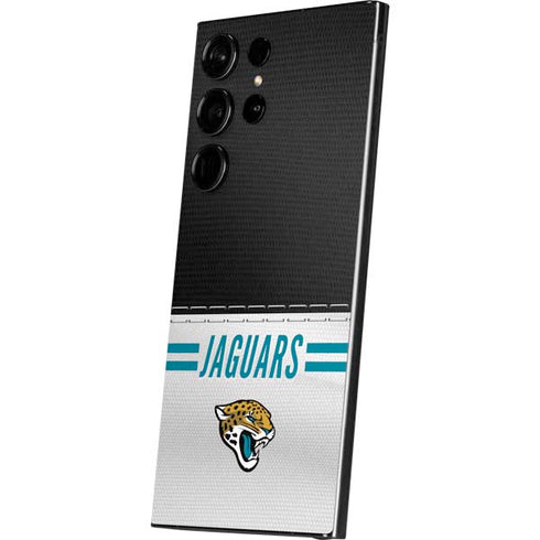 NFL Jacksonville Jaguars White Striped Galaxy S25 Ultra Skin