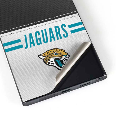 NFL Jacksonville Jaguars White Striped Galaxy S25 Ultra Skin