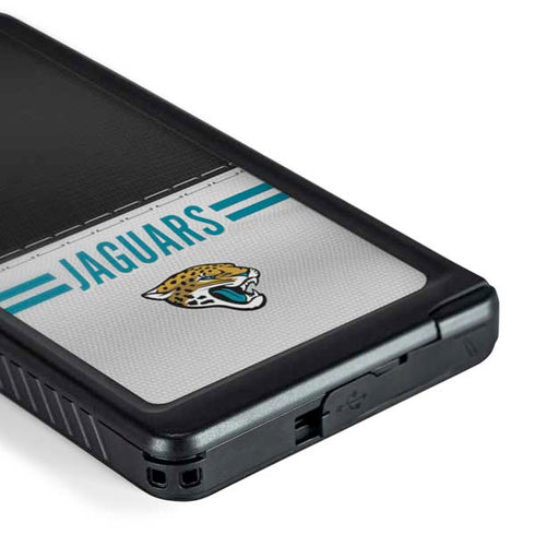 NFL Jacksonville Jaguars White Striped Galaxy S24 Ultra Waterproof Case