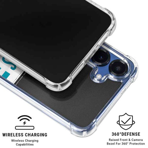 NFL Jacksonville Jaguars White Striped Galaxy S25 Plus Clear Case
