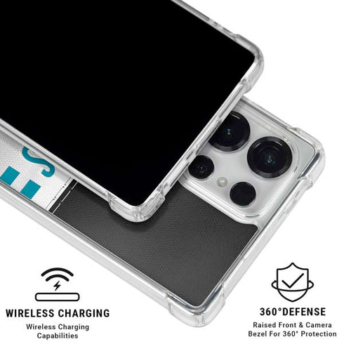 NFL Jacksonville Jaguars White Striped Galaxy S25 Ultra Clear Case