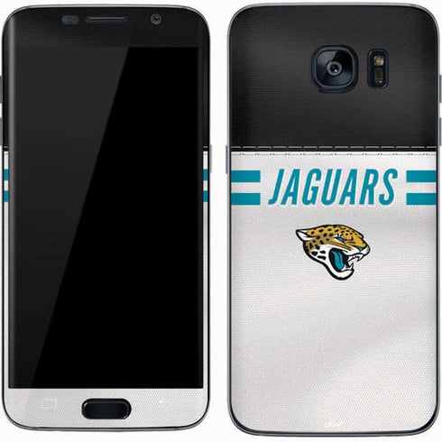 NFL Jacksonville Jaguars White Striped Galaxy S7 Skin