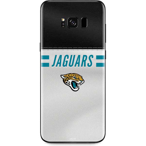 NFL Jacksonville Jaguars White Striped Galaxy S8 Plus Skin