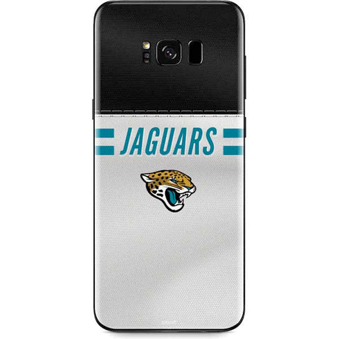NFL Jacksonville Jaguars White Striped Galaxy S8 Skin