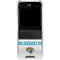 NFL Jacksonville Jaguars White Striped Galaxy Z Flip6 Clear Case