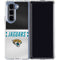 NFL Jacksonville Jaguars White Striped Galaxy Z Fold5 5G Clear Case