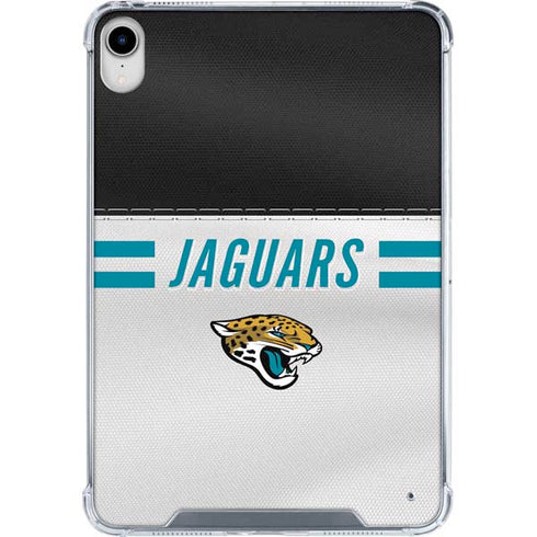 NFL Jacksonville Jaguars White Striped iPad 11th Gen (2025) Clear Case