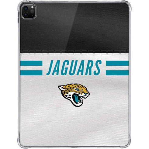 NFL Jacksonville Jaguars White Striped iPad Pro 11in (2024) Clear Case