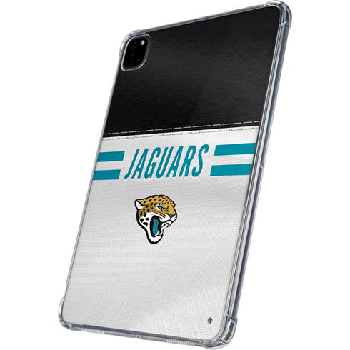 NFL Jacksonville Jaguars White Striped iPad Pro 11in (2024) Clear Case