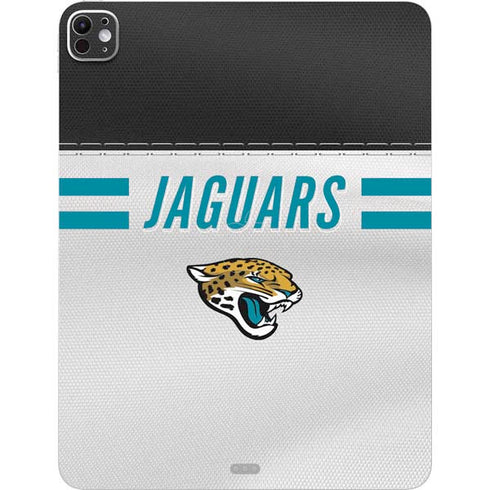 NFL Jacksonville Jaguars White Striped iPad Pro 13in M4 (2024) Skin