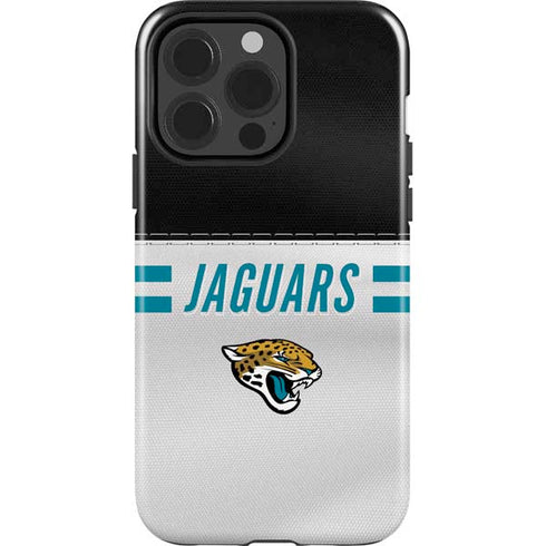 NFL Jacksonville Jaguars White Striped iPhone 15 Pro Impact Case
