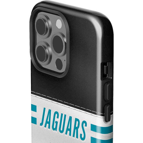 NFL Jacksonville Jaguars White Striped iPhone 15 Pro Impact Case