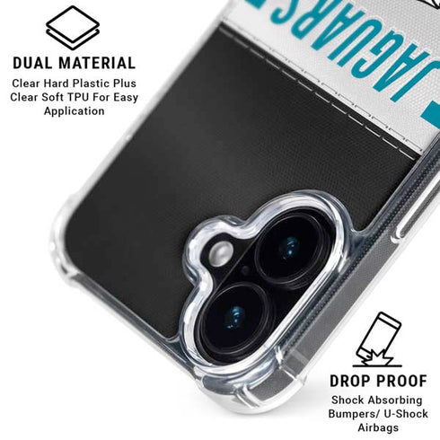 NFL Jacksonville Jaguars White Striped iPhone 16 MagSafe Case