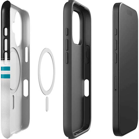 NFL Jacksonville Jaguars White Striped iPhone 16 Magsafe Impact Case