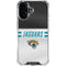 NFL Jacksonville Jaguars White Striped iPhone 16 Plus Clear Case