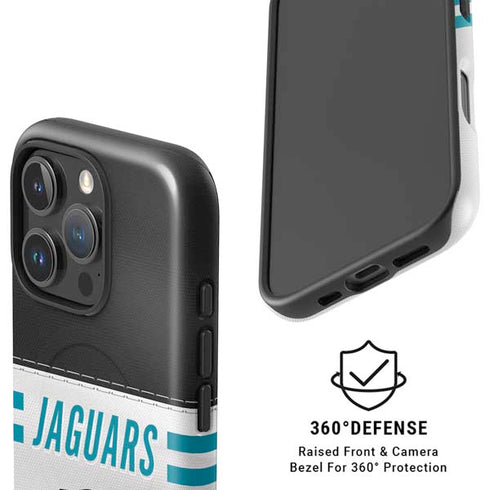 NFL Jacksonville Jaguars White Striped iPhone 16 Pro Magsafe Impact Case