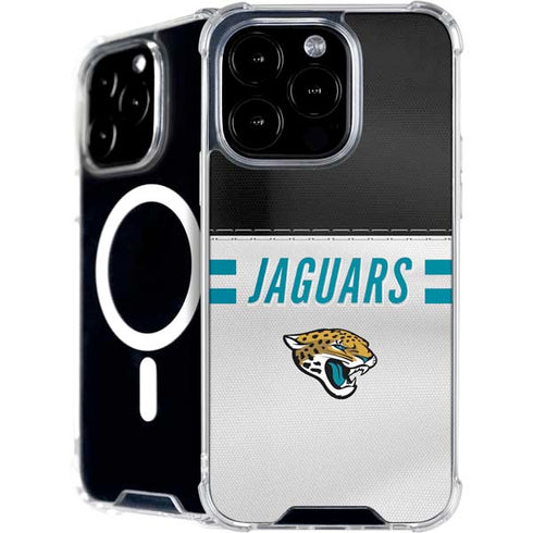 NFL Jacksonville Jaguars White Striped iPhone 16 Pro Max MagSafe Case