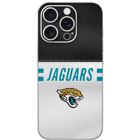 NFL Jacksonville Jaguars White Striped iPhone 16 Pro Skin