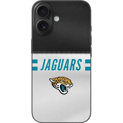 NFL Jacksonville Jaguars White Striped iPhone 16 Skin
