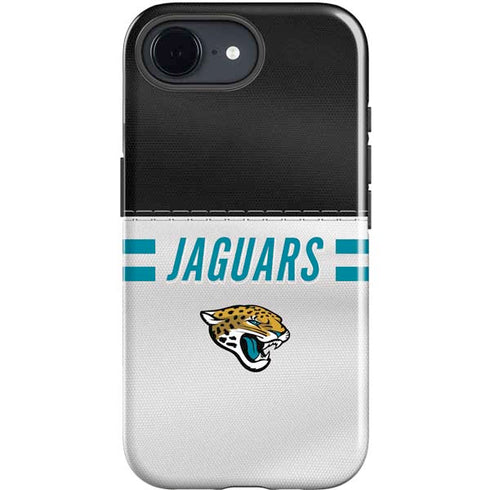 NFL Jacksonville Jaguars White Striped iPhone 16e Impact Case