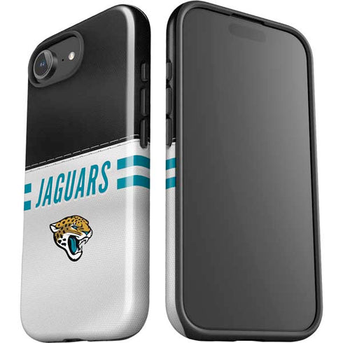 NFL Jacksonville Jaguars White Striped iPhone 16e Impact Case
