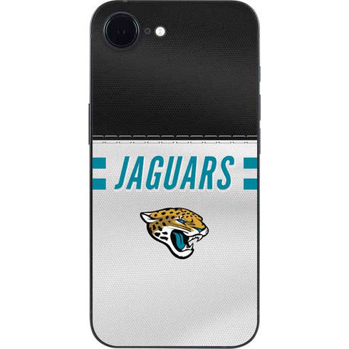NFL Jacksonville Jaguars White Striped iPhone 16e Skin