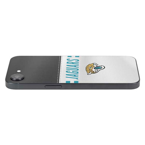 NFL Jacksonville Jaguars White Striped iPhone 16e Skin