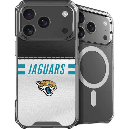 NFL Jacksonville Jaguars White Striped iPhone 18 Pro MagSafe Case